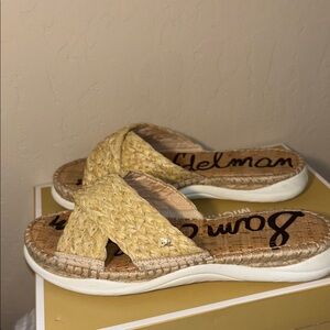 Sam Edelman Women's Tan Slide Sandals 9.5